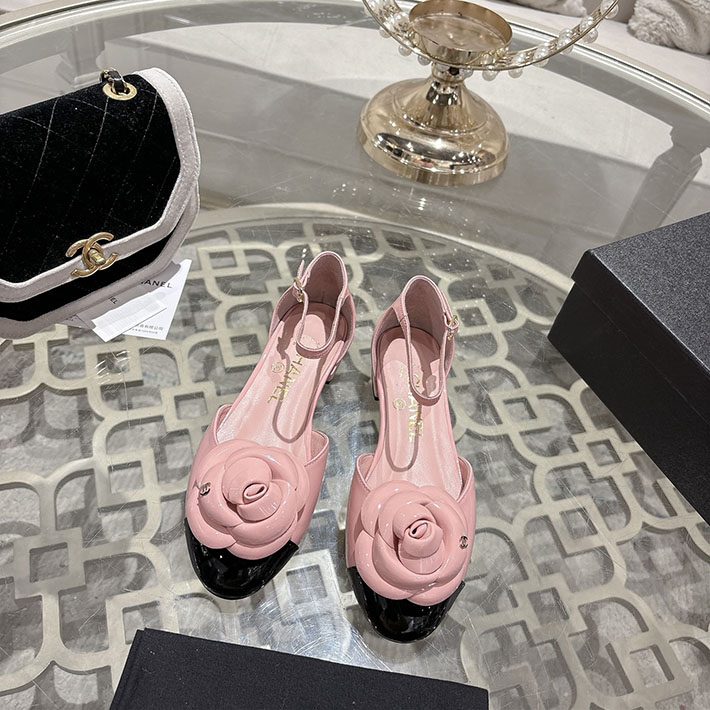 最高級シャネルスーパーコピー CHANEL 25mm カメリア ポインテッドトゥ サンダル ベルベット 2628363 シャネル サンダル ピンク - 画像 (4)