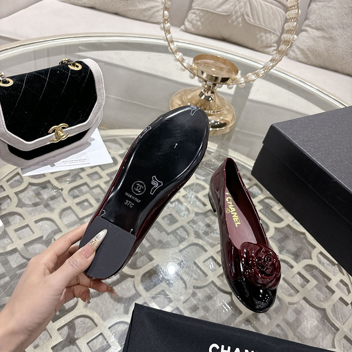 最高級シャネルスーパーコピー CHANEL 45mm 大人気バレリーナ フラットシューズ ワインレッド 2628394 シャネル パンプス 定番 - 画像 (5)