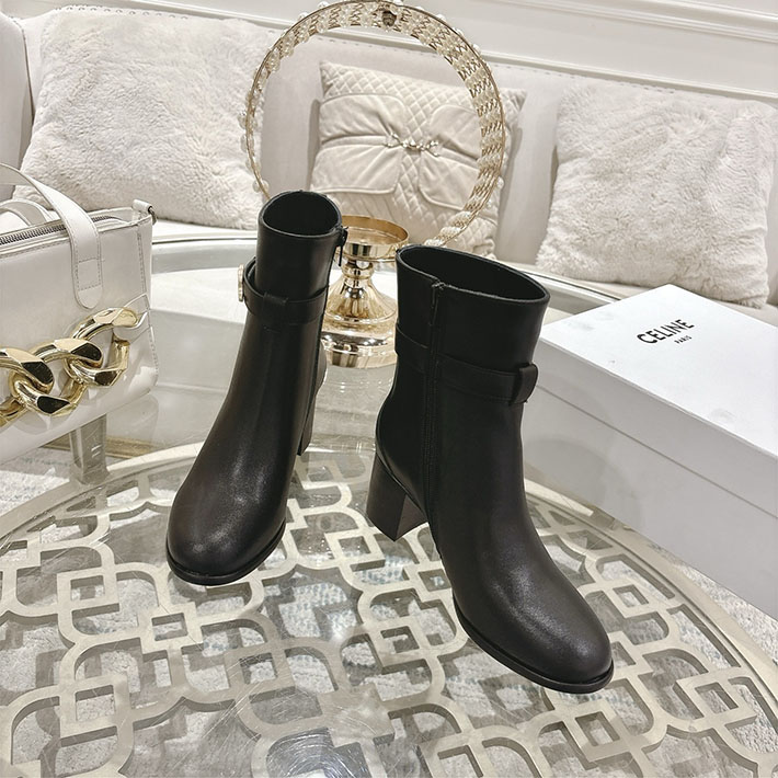 最高級セリーヌスーパーコピー CELINE 60mm ギャランス トリオンフ ストラップ ブーツ ブラック 2628403 レディース セリーヌ ブーツ - 画像 (2)