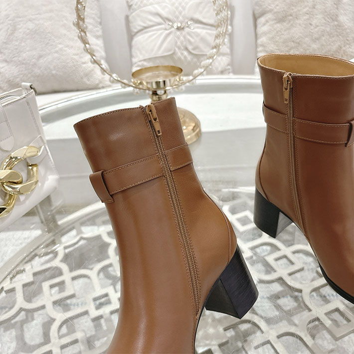 最高級セリーヌスーパーコピー CELINE 60mm ギャランス トリオンフ ストラップ ブーツ ブラウン 2628404 セリーヌ ブーツ アウトレット - 画像 (6)