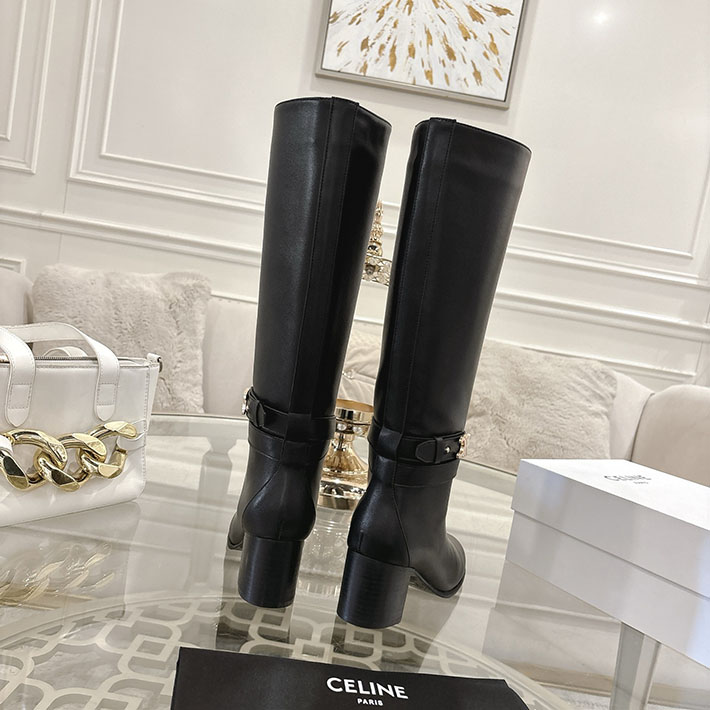 最高級セリーヌスーパーコピー CELINE 60mm GARANCE トリオンフ ハイブーツ ブラック 2628406 セリーヌ ロングブーツ - 画像 (7)