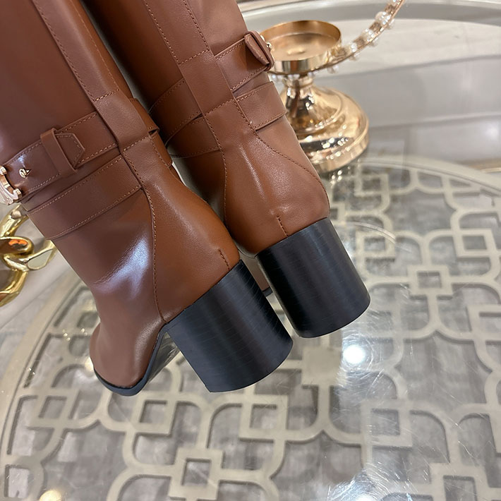 最高級セリーヌスーパーコピー CELINE 60mm GARANCE トリオンフ ハイブーツ ブラウン 2628407 レディース セリーヌ ブーツ - 画像 (5)