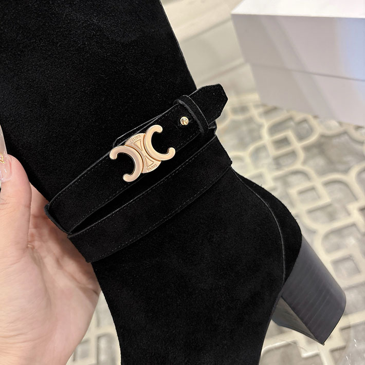 最高級セリーヌスーパーコピー CELINE 60mm GARANCE トリオンフ ハイブーツ ブラック 2628408 セリーヌ ブーツ アウトレット - 画像 (4)