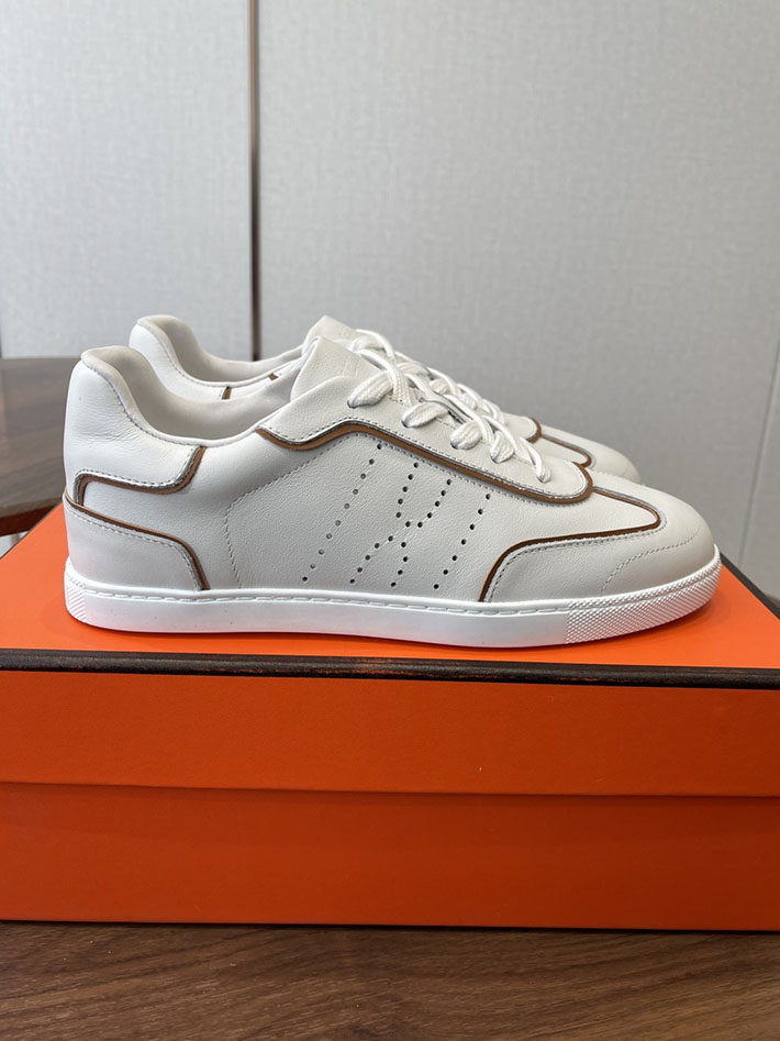 メンズ・レディース兼用 エルメス HERMES Match sneaker スニーカー マッチ ホワイト 2628424 エルメス スニーカー レディース - 画像 (4)
