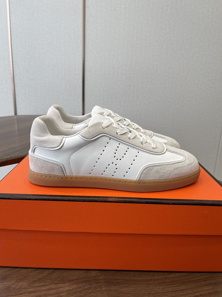メンズ・レディース兼用 エルメス HERMES Match sneaker スニーカー マッチ ホワイト 2628426 エルメス スニーカー バウンシング - 画像 (4)