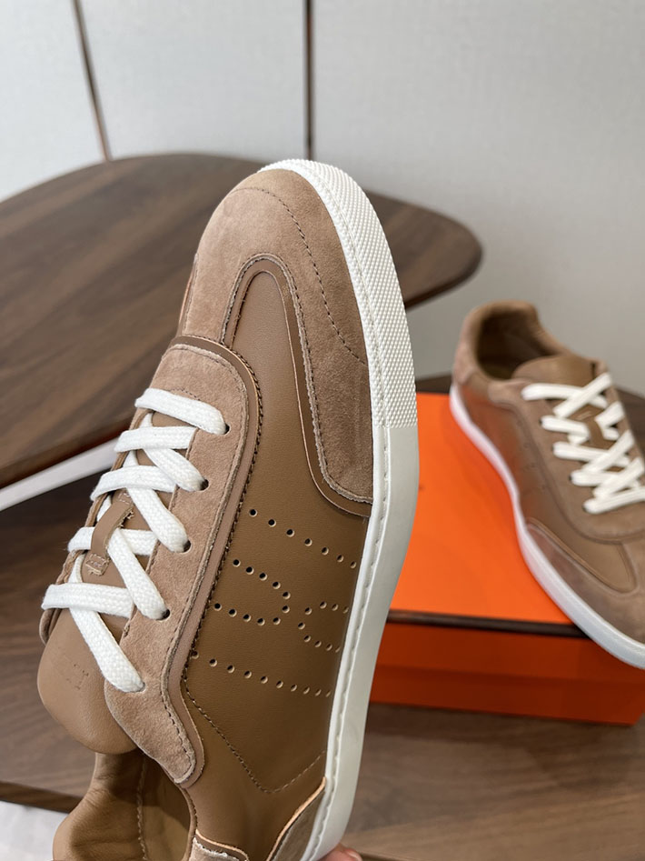 メンズ・レディース兼用 エルメス HERMES Match sneaker スニーカー マッチ ブラウン 2628427 エルメス スニーカー メンズ 人気 - 画像 (9)