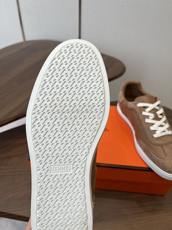 メンズ・レディース兼用 エルメス HERMES Match sneaker スニーカー マッチ ブラウン 2628427 エルメス スニーカー メンズ 人気 - 画像 (6)