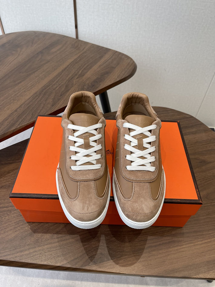 メンズ・レディース兼用 エルメス HERMES Match sneaker スニーカー マッチ ブラウン 2628427 エルメス スニーカー メンズ 人気 - 画像 (5)