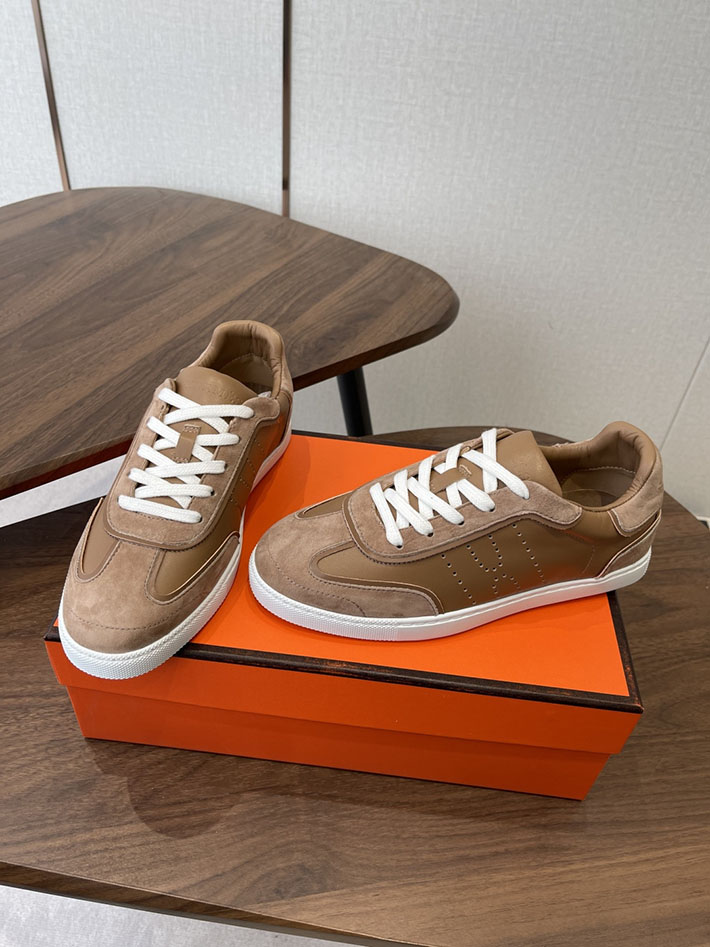 メンズ・レディース兼用 エルメス HERMES Match sneaker スニーカー マッチ ブラウン 2628427 エルメス スニーカー メンズ 人気 - 画像 (3)