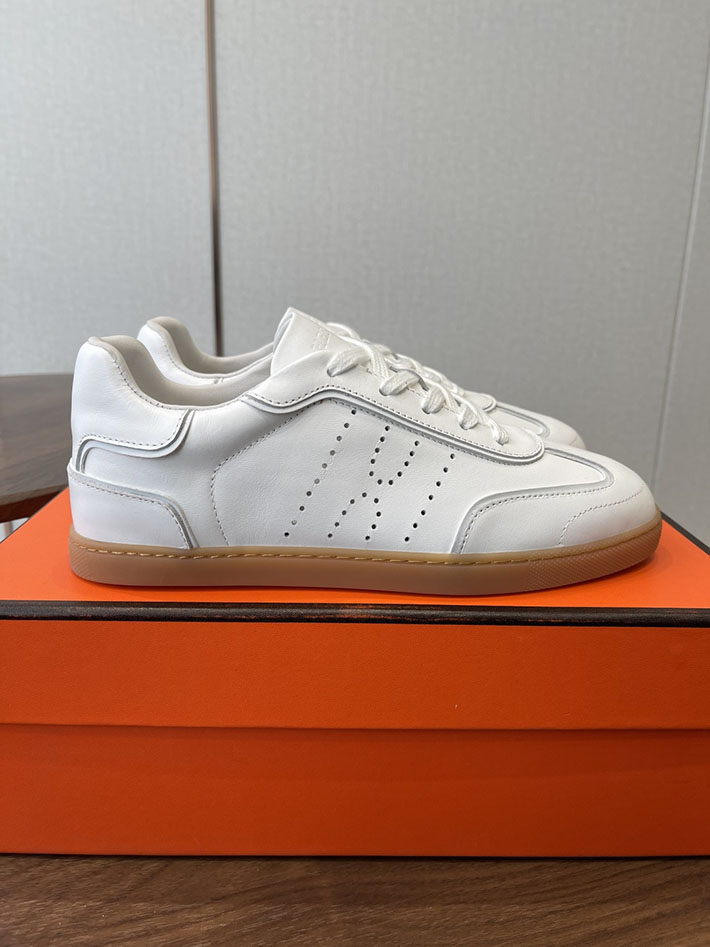 メンズ・レディース兼用 エルメス HERMES Match sneaker スニーカー マッチ ホワイト 2628428 エルメス スニーカー レディース 人気 - 画像 (4)