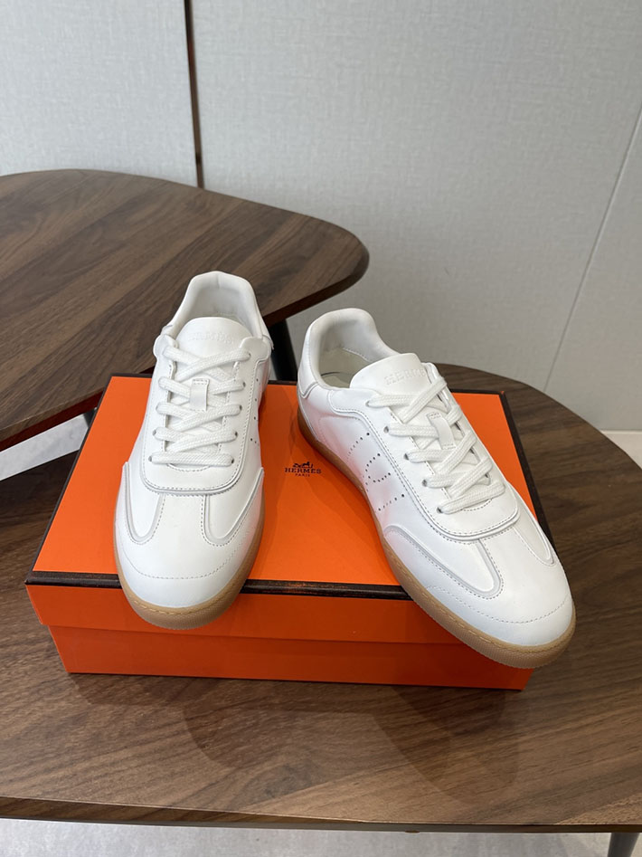 メンズ・レディース兼用 エルメス HERMES Match sneaker スニーカー マッチ ホワイト 2628428 エルメス スニーカー レディース 人気 - 画像 (2)
