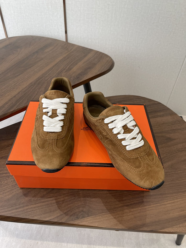 メンズ・レディース兼用 エルメス HERMES Match sneaker スニーカー マッチ ブラウン 2628429 エルメス スニーカー 新作 - 画像 (3)