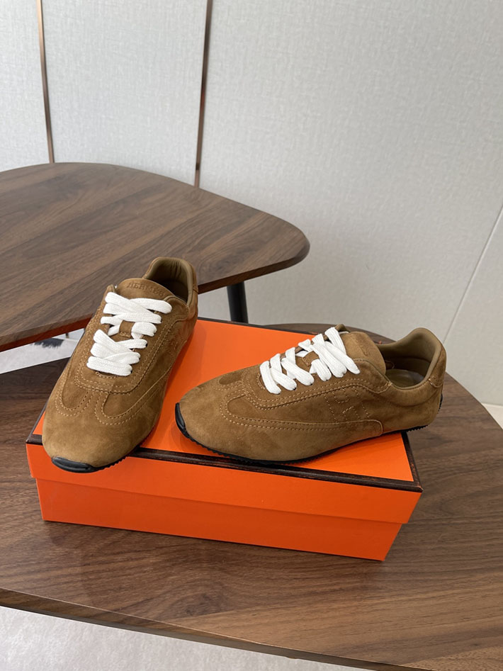 メンズ・レディース兼用 エルメス HERMES Match sneaker スニーカー マッチ ブラウン 2628429 エルメス スニーカー 新作 - 画像 (2)