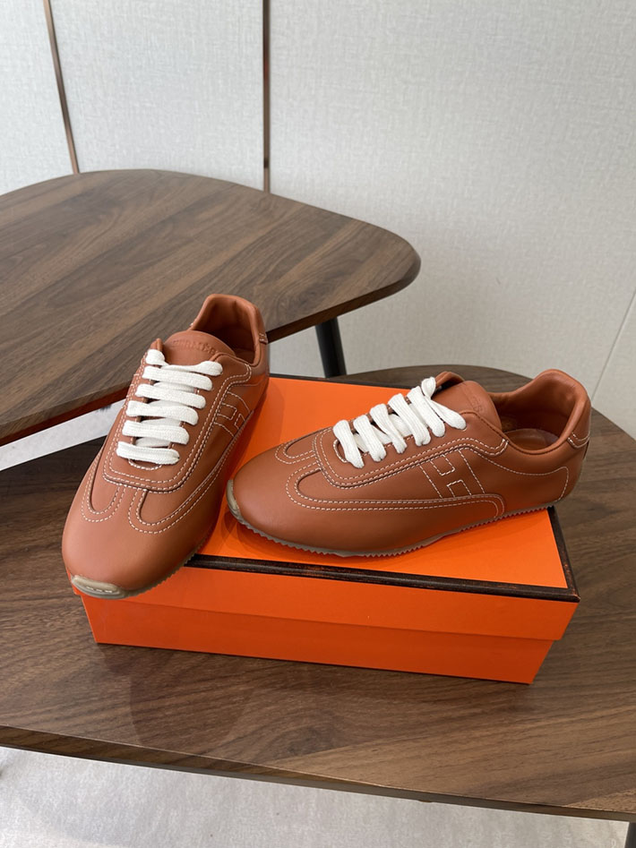 メンズ・レディース兼用 エルメス HERMES Match sneaker スニーカー マッチ ブラウン 2628431 エルメス スニーカー メンズ 新作 - 画像 (3)
