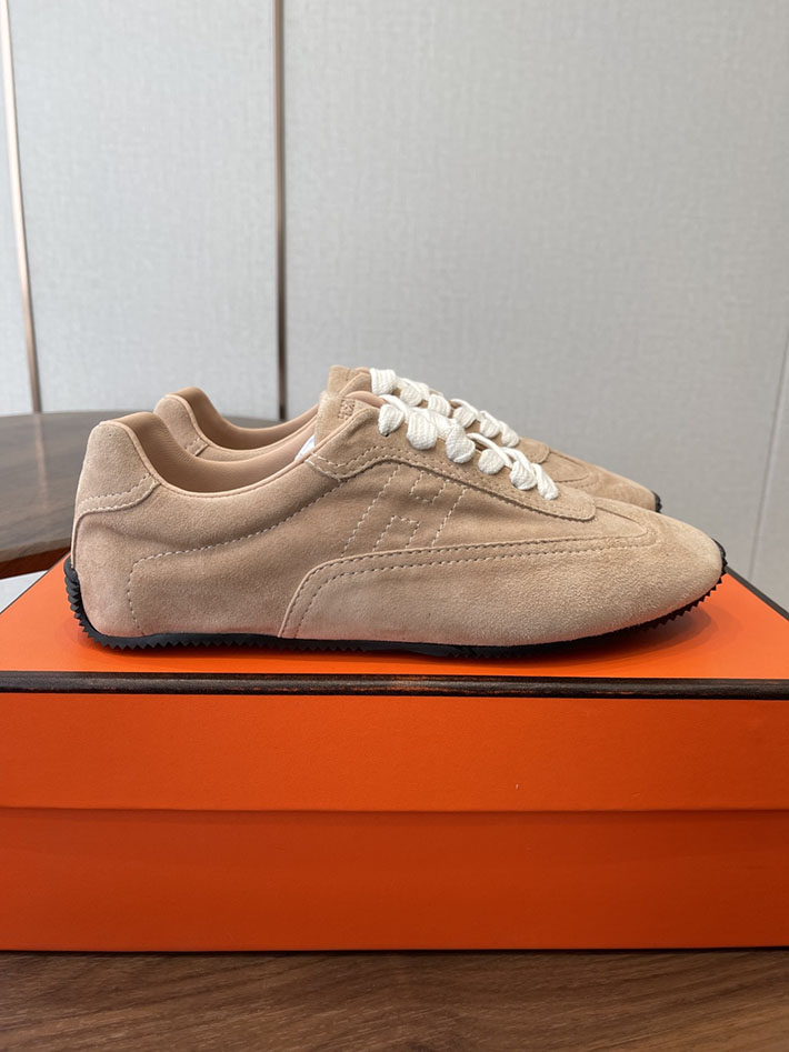 メンズ・レディース兼用 エルメス HERMES Match sneaker スニーカー マッチ ベージュ 2628433 エルメス 靴 レディース - 画像 (4)
