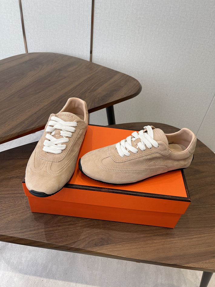 メンズ・レディース兼用 エルメス HERMES Match sneaker スニーカー マッチ ベージュ 2628433 エルメス 靴 レディース - 画像 (3)