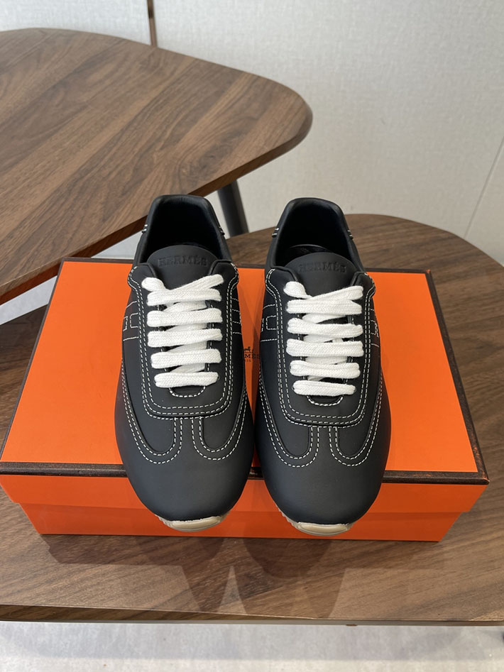 メンズ・レディース兼用 エルメス HERMES Match sneaker スニーカー マッチ ブラック 2628434 エルメス スニーカー 口コミ - 画像 (5)