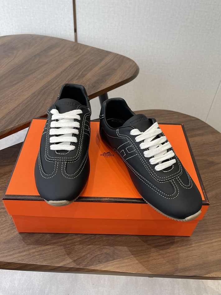 メンズ・レディース兼用 エルメス HERMES Match sneaker スニーカー マッチ ブラック 2628434 エルメス スニーカー 口コミ - 画像 (3)