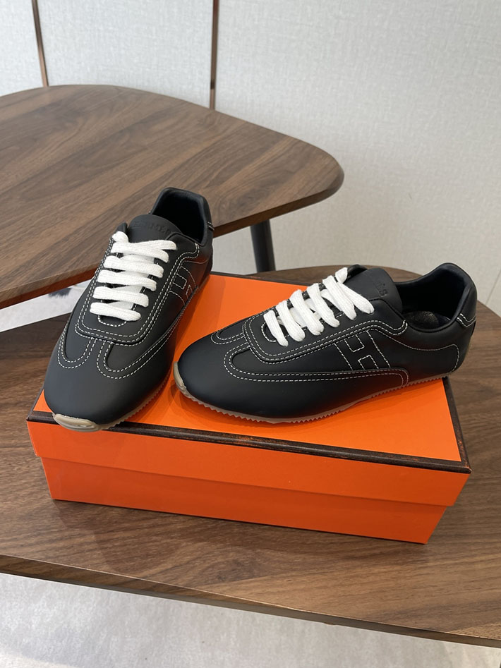 メンズ・レディース兼用 エルメス HERMES Match sneaker スニーカー マッチ ブラック 2628434 エルメス スニーカー 口コミ - 画像 (2)