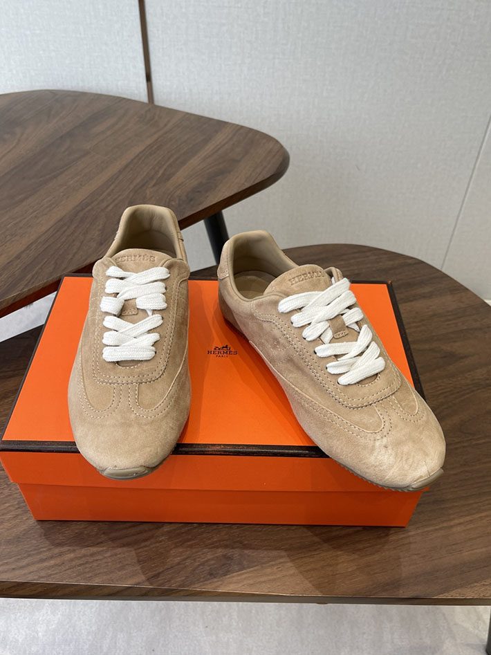 メンズ・レディース兼用 エルメス HERMES Match sneaker スニーカー マッチ ブラウン 2628435 エルメス 靴 スニーカー - 画像 (2)