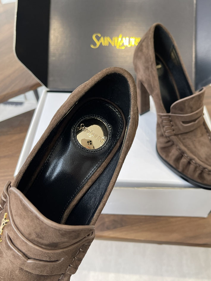 最高級サンローランスーパーコピー Saint Laurent 10cm ル ローファー パンプス イールスキン 2628437 サン ローラン ローファー アウトレット - 画像 (7)