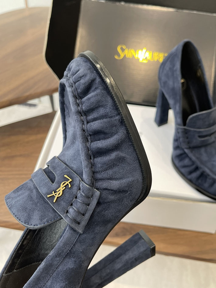 最高級サンローランスーパーコピー Saint Laurent 10cm ル ローファー パンプス イールスキン 2628438 サン ローラン ローファー コーデ - 画像 (8)