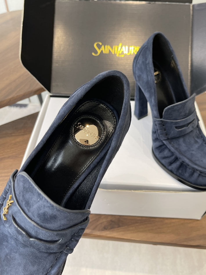 最高級サンローランスーパーコピー Saint Laurent 10cm ル ローファー パンプス イールスキン 2628438 サン ローラン ローファー コーデ - 画像 (7)