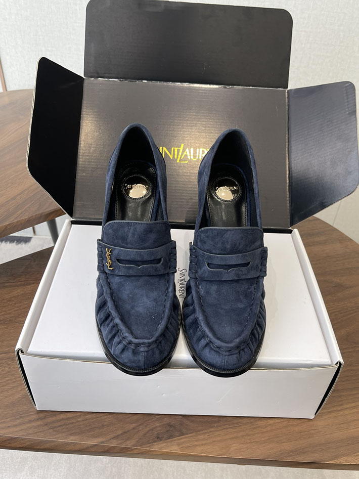 最高級サンローランスーパーコピー Saint Laurent 10cm ル ローファー パンプス イールスキン 2628438 サン ローラン ローファー コーデ - 画像 (5)
