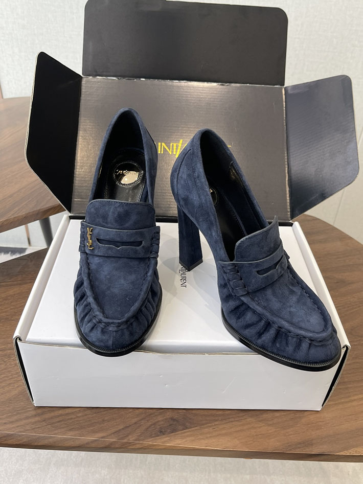 最高級サンローランスーパーコピー Saint Laurent 10cm ル ローファー パンプス イールスキン 2628438 サン ローラン ローファー コーデ - 画像 (3)