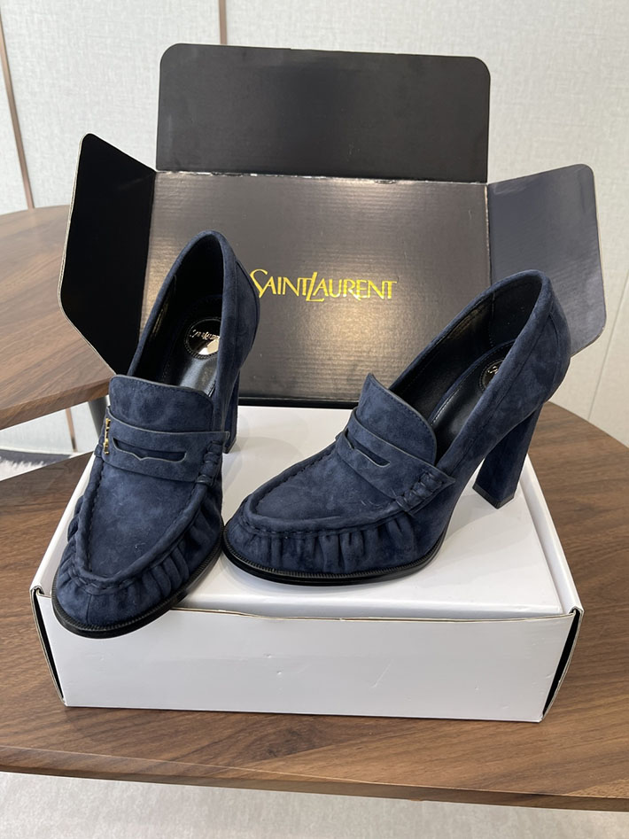 最高級サンローランスーパーコピー Saint Laurent 10cm ル ローファー パンプス イールスキン 2628438 サン ローラン ローファー コーデ - 画像 (2)