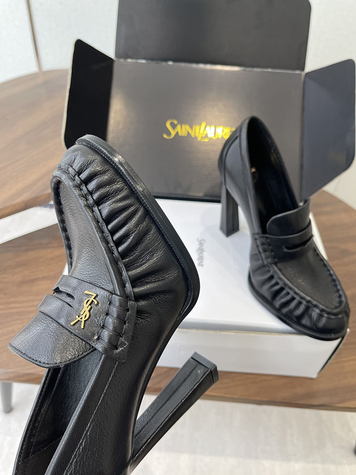 最高級サンローランスーパーコピー Saint Laurent 10cm ル ローファー パンプス イールスキン 2628440 サン ローラン 靴 アウトレット - 画像 (9)