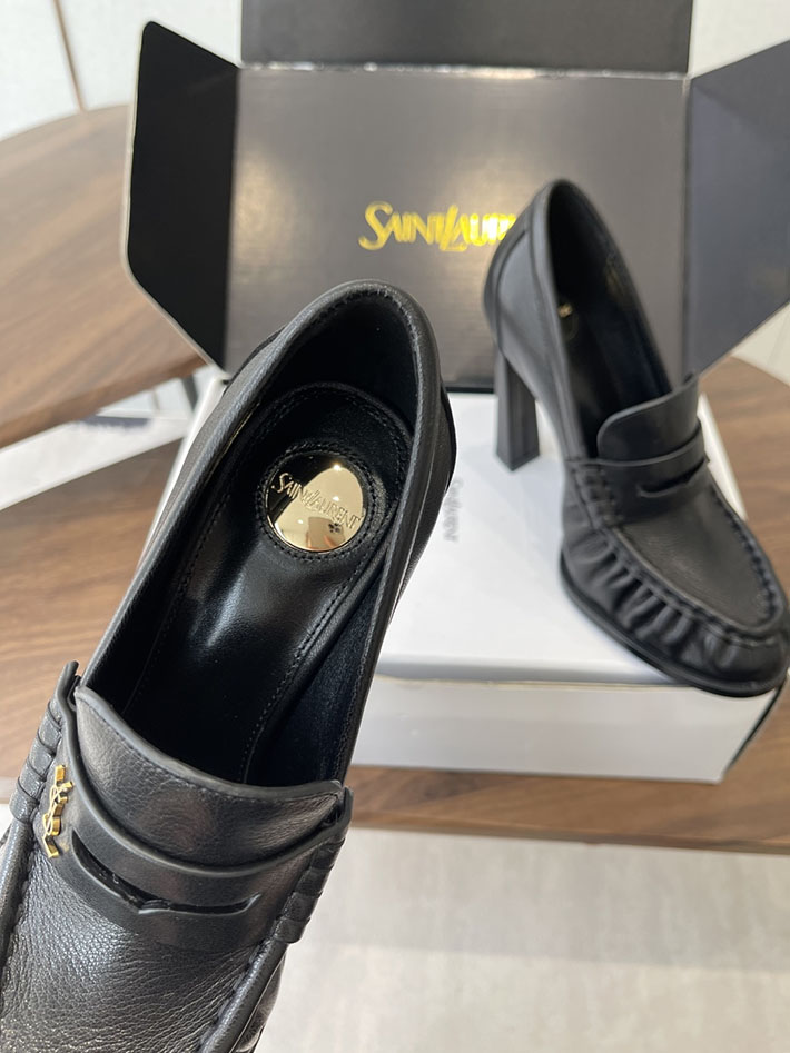 最高級サンローランスーパーコピー Saint Laurent 10cm ル ローファー パンプス イールスキン 2628440 サン ローラン 靴 アウトレット - 画像 (8)