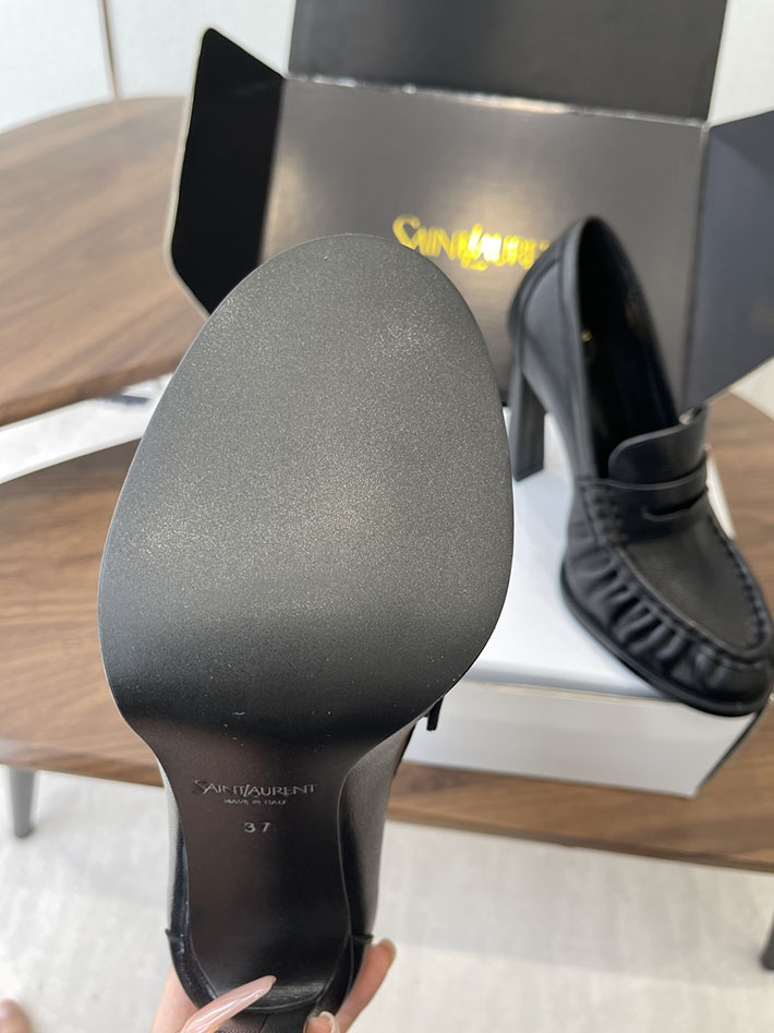 最高級サンローランスーパーコピー Saint Laurent 10cm ル ローファー パンプス イールスキン 2628440 サン ローラン 靴 アウトレット - 画像 (6)