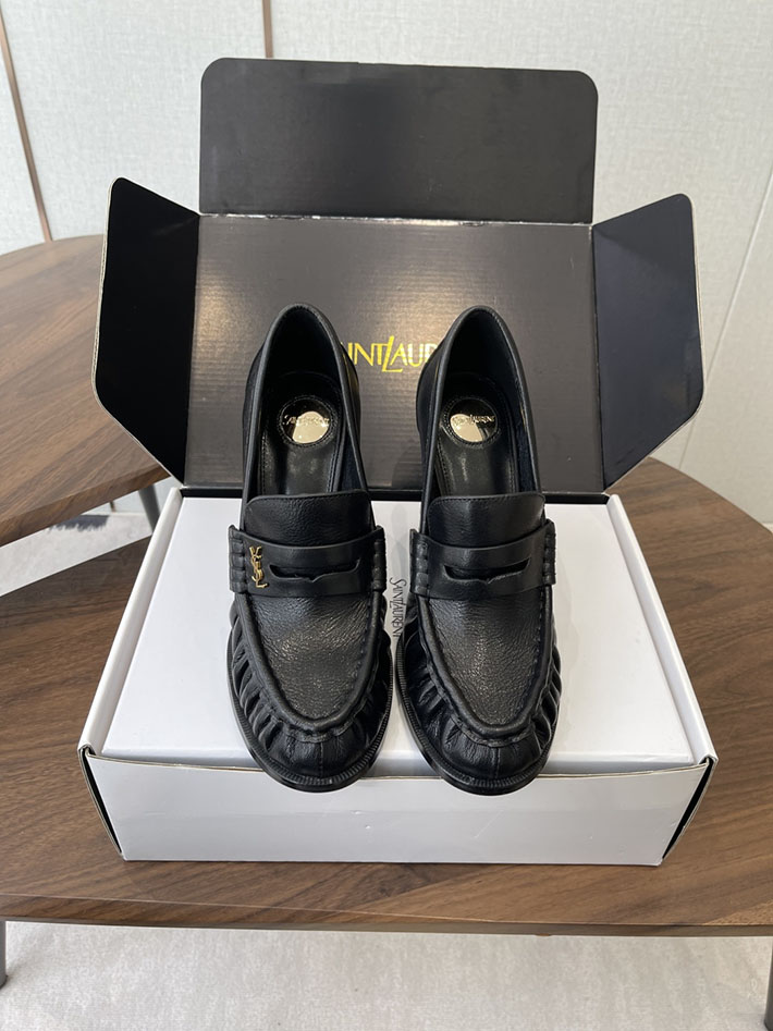 最高級サンローランスーパーコピー Saint Laurent 10cm ル ローファー パンプス イールスキン 2628440 サン ローラン 靴 アウトレット - 画像 (5)