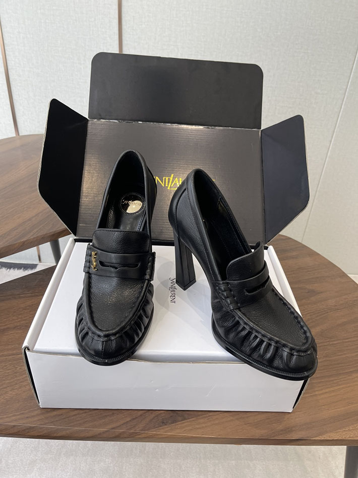 最高級サンローランスーパーコピー Saint Laurent 10cm ル ローファー パンプス イールスキン 2628440 サン ローラン 靴 アウトレット - 画像 (2)