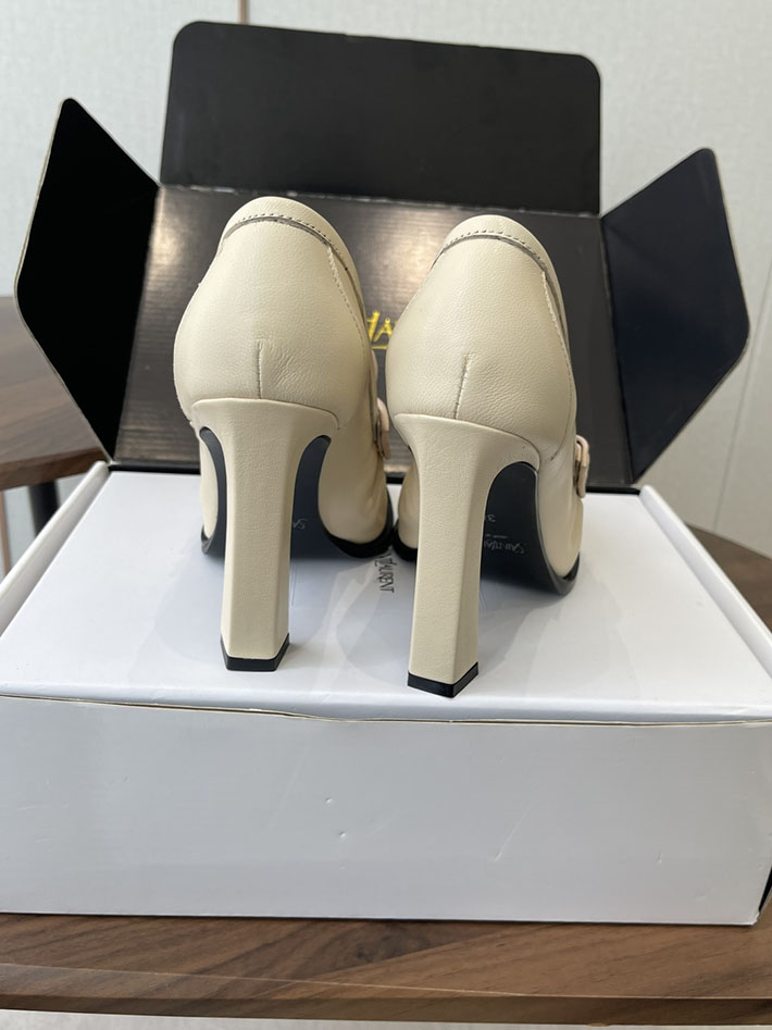 最高級サンローランスーパーコピー Saint Laurent 10cm ル ローファー パンプス イールスキン 2628441 ローファー レディース ブランド - 画像 (7)