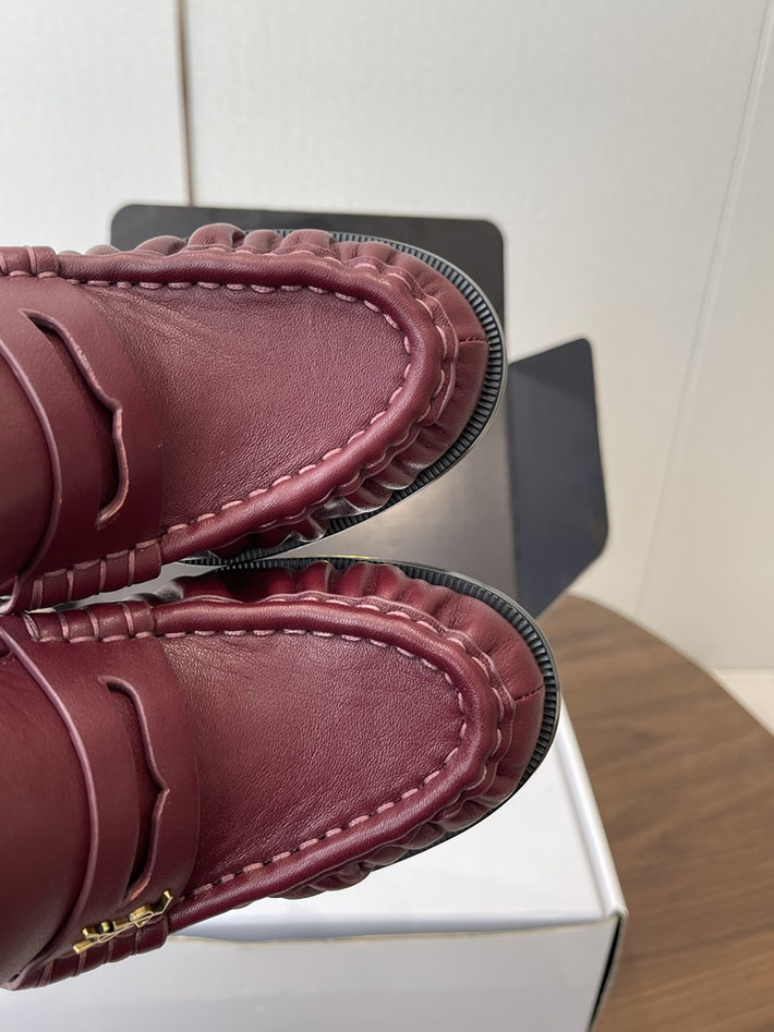 最高級サンローランスーパーコピー Saint Laurent 10cm ル ローファー パンプス イールスキン 2628442 ローファー レディース おしゃれ - 画像 (9)