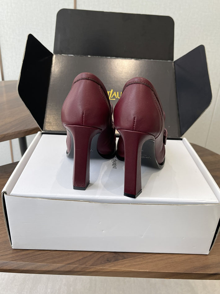 最高級サンローランスーパーコピー Saint Laurent 10cm ル ローファー パンプス イールスキン 2628442 ローファー レディース おしゃれ - 画像 (7)