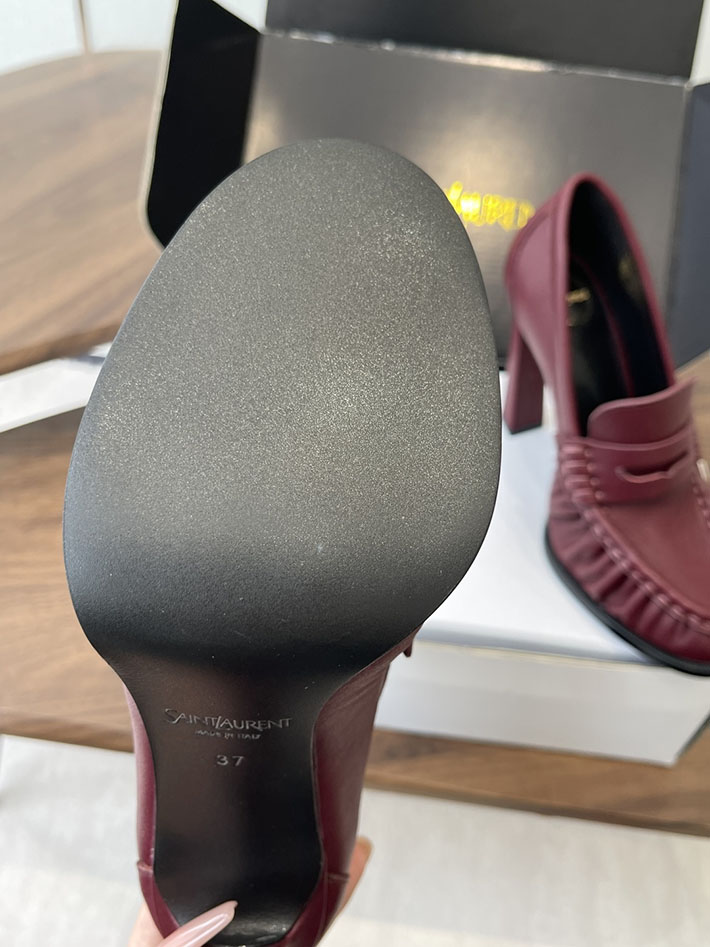 最高級サンローランスーパーコピー Saint Laurent 10cm ル ローファー パンプス イールスキン 2628442 ローファー レディース おしゃれ - 画像 (6)