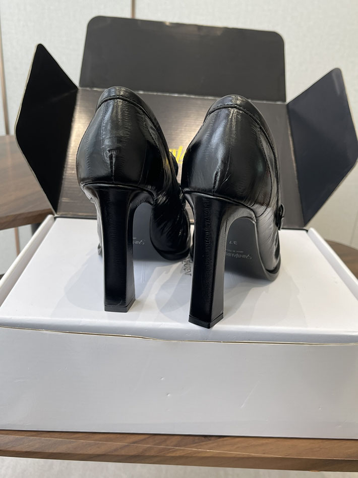 最高級サンローランスーパーコピー Saint Laurent 10cm ル ローファー パンプス イールスキン 2628446 ローファー レディース 50代 - 画像 (7)