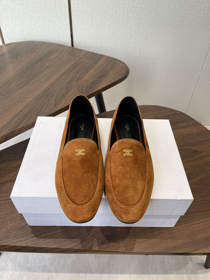 レディース 最高級セリーヌスーパーコピー CELINE オーラ ローファー ゴートスキン ライブラウン 2628453 セリーヌ ローファー トリオンフ - 画像 (5)
