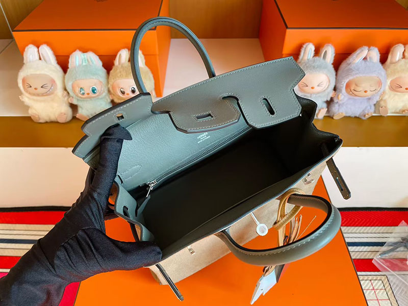 エルメス バーキン25 HERMES バーキン25 ヴェールアマンド スイフト ヴォー・グリズリー シルバー金具 2627813 エルメス 新作バッグ - 画像 (5)