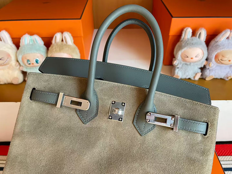 エルメス バーキン25 HERMES バーキン25 ヴェールアマンド スイフト ヴォー・グリズリー シルバー金具 2627813 エルメス 新作バッグ - 画像 (4)