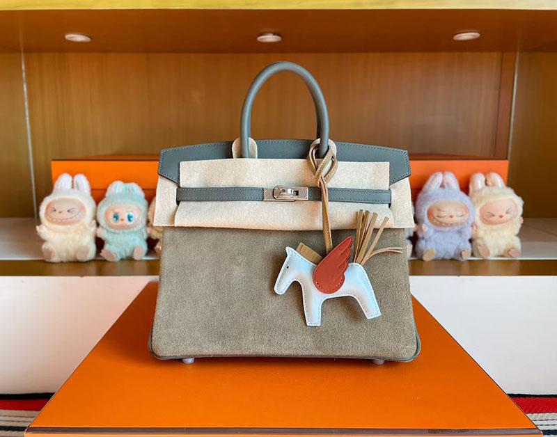 エルメス バーキン25 HERMES バーキン25 ヴェールアマンド スイフト ヴォー・グリズリー シルバー金具 2627813 エルメス 新作バッグ - 画像 (3)