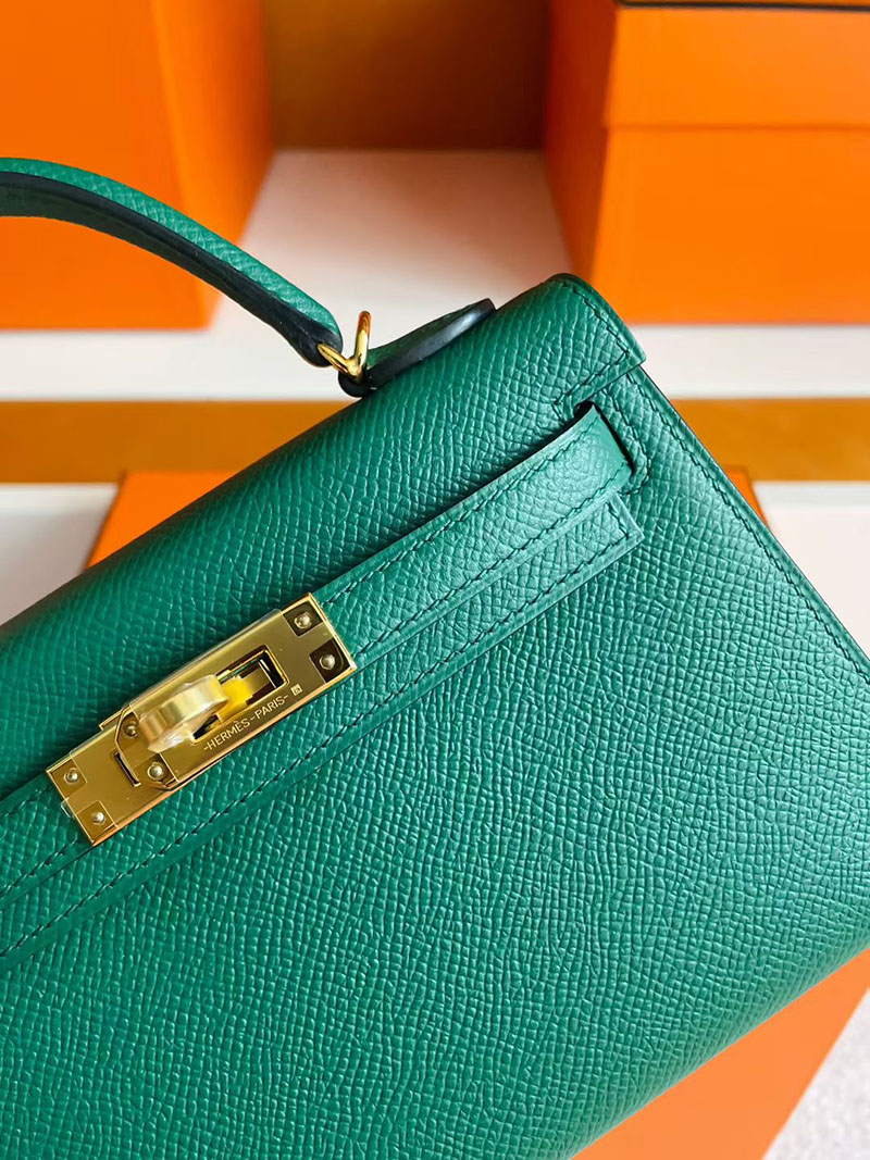 エルメス ケリーミニ2 HERMES ケリーミニ2 外縫い マラカイト ヴォーエプソン ゴールド金具 2627823 エルメス 新作バッグ - 画像 (4)