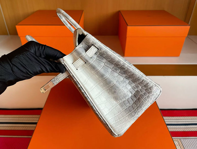 バーキン ヒマラヤ 定価 HERMES バーキン25 ヒマラヤ クロコダイル ニロティカスマット シルバー金具 2627832 エルメス 新作バッグ - 画像 (8)