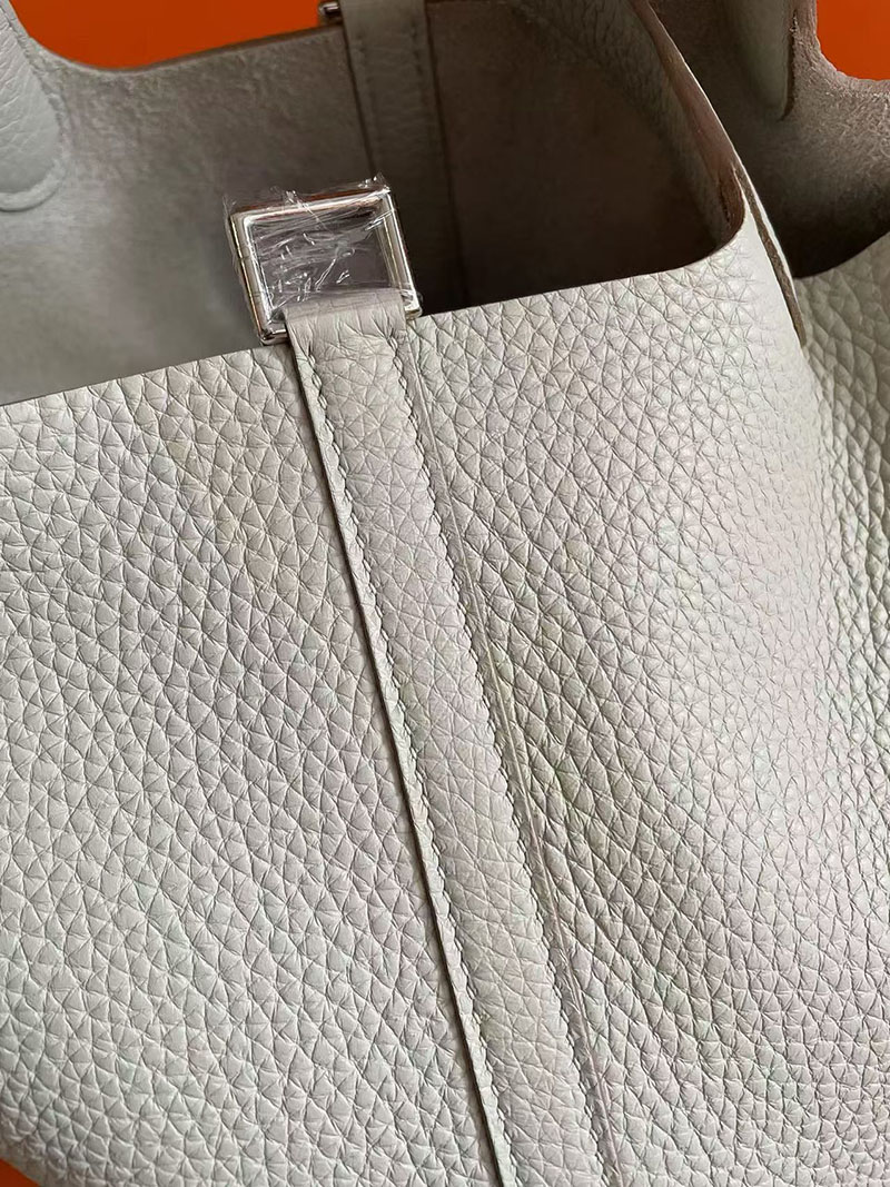 ピコタン 定価 HERMES ピコタンロック 18 PM パールグレー トリヨンクレマンス シルバー金具 2627834 エルメス 新作バッグ - 画像 (2)