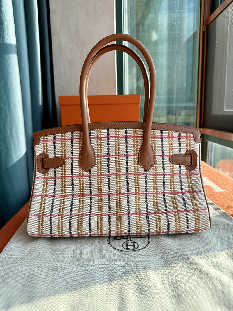 エルメス ミニバーキン HERMES バーキンショルダーライト 29 ゴールド トワルアッシュ ヴォースイフト シルバー金具 2627848 エルメス 新作バッグ - 画像 (4)