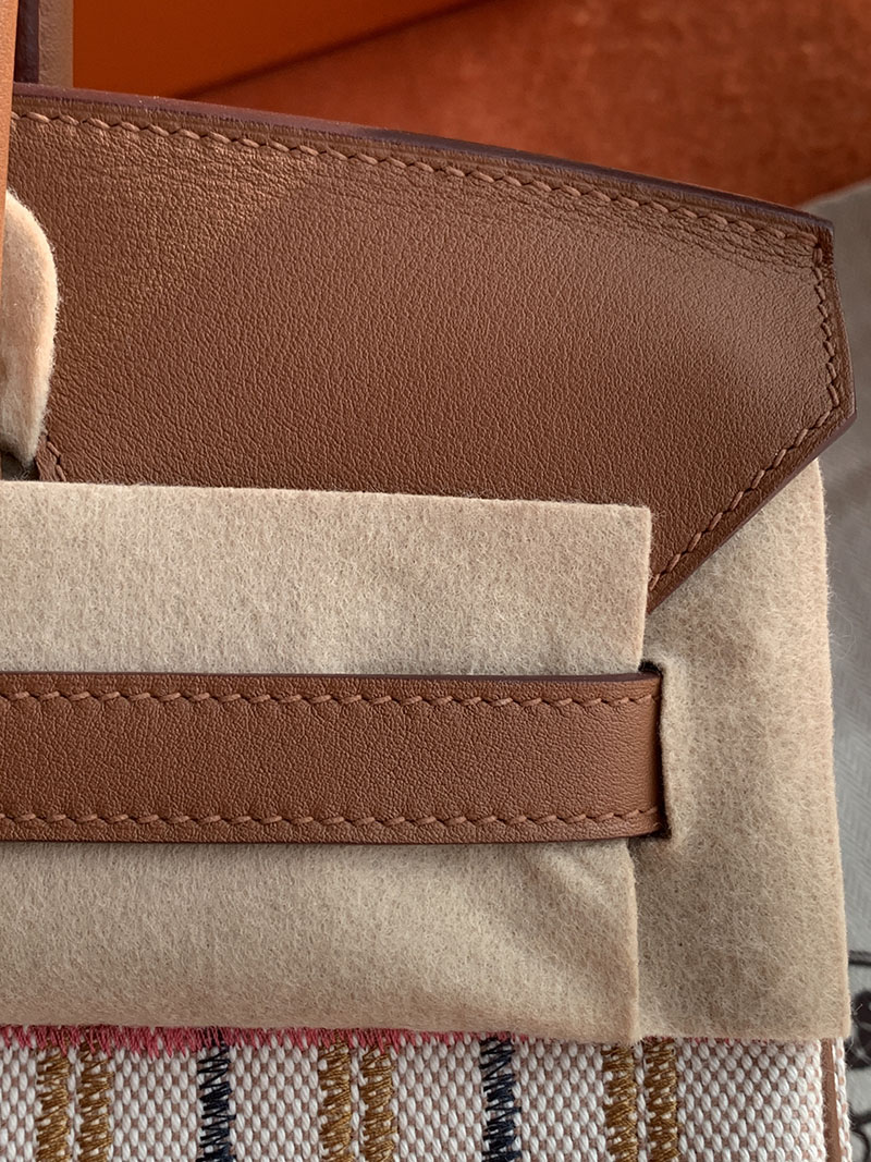 エルメス ミニバーキン HERMES バーキンショルダーライト 29 ゴールド トワルアッシュ ヴォースイフト シルバー金具 2627848 エルメス 新作バッグ - 画像 (11)