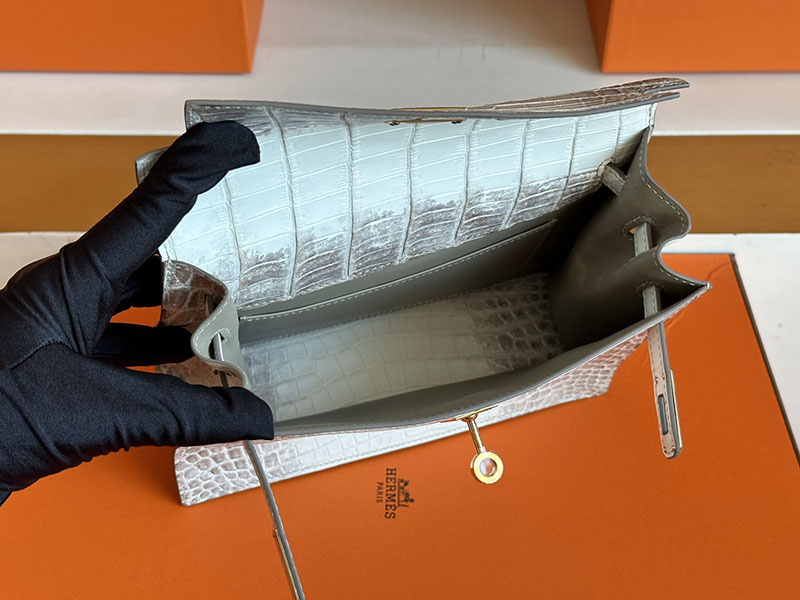 エルメスヒマラヤケリー HERMES ケリーダンス2 ヒマラヤ クロコダイル ゴールド金具 2627849 エルメス 新作バッグ - 画像 (4)